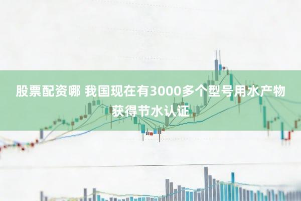 股票配资哪 我国现在有3000多个型号用水产物获得节水认证